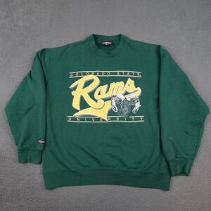 Vintage Colorado State Rams SweatshirtMens XL Green NCAA Basketball 90s
